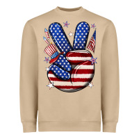Mushroom peace 4th july Heavyweight Sweatshirt - NancyCooperArtShop
