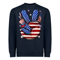 Navy peace 4th july Heavyweight Sweatshirt - NancyCooperArtShop