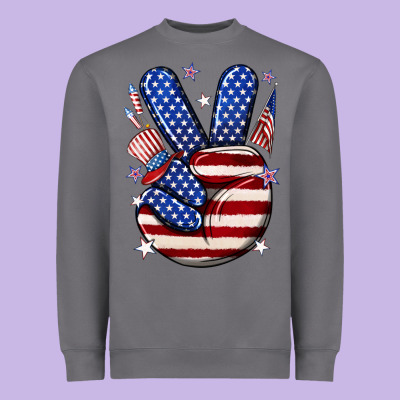 Peace 4th July Heavyweight Sweatshirt Designed By Nancycooperartshop
