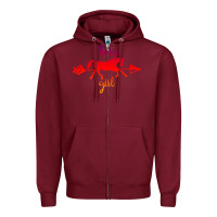 Burgundy Horse Girl Zipper Hoodie - Bettercallsaul