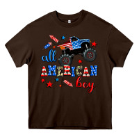 Chocolate Brown all american boy  monsterr truck Heavy Core Tee - AdoDesignShop