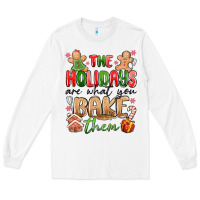 White the holidays are what you bake them Long Sleeve Tee - MaliasSmallBusiness
