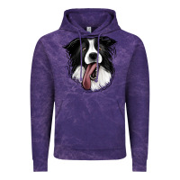 Cloud Purple Border Collie Vintage Hoodie - Jasminsmagicworld