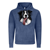 Vintage Denim Border Collie Vintage Hoodie - Jasminsmagicworld
