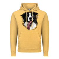 Vintage Mustard Border Collie Vintage Hoodie - Jasminsmagicworld