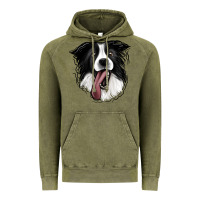 Vintage Olive Border Collie Vintage Hoodie - Jasminsmagicworld