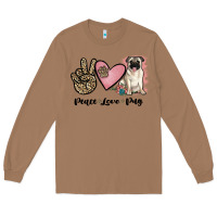 Toasted Coconut peace love pug Long Sleeve Tee - JahusDesignShop
