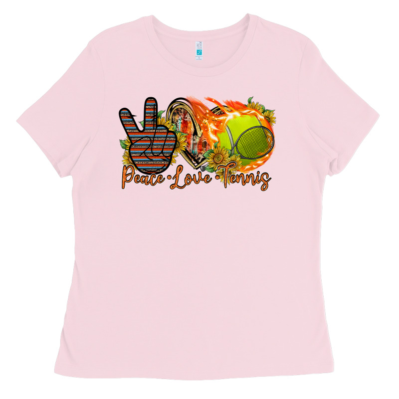 Peace Love Tennis Ladies Tee by RacoonDesign | Teevron