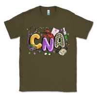 Army Green cna mardi gras Classic Tee - MaliasSmallBusiness