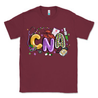 Burgundy cna mardi gras Classic Tee - MaliasSmallBusiness