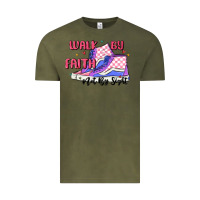 Vintage Olive walk by faith Vintage Tee - MaliasSmallBusiness