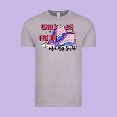 Walk By Faith Vintage Tee Designed By Maliassmallbusiness