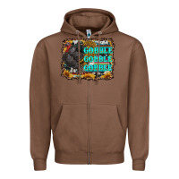 Chestnut gobble gobble gobble Zipper Hoodie - RanaPortraitStore