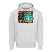 Dove Grey gobble gobble gobble Zipper Hoodie - RanaPortraitStore