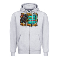 Heather Grey gobble gobble gobble Zipper Hoodie - RanaPortraitStore
