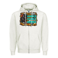 Oatmeal Heather gobble gobble gobble Zipper Hoodie - RanaPortraitStore