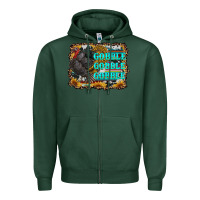 Sports Green gobble gobble gobble Zipper Hoodie - RanaPortraitStore