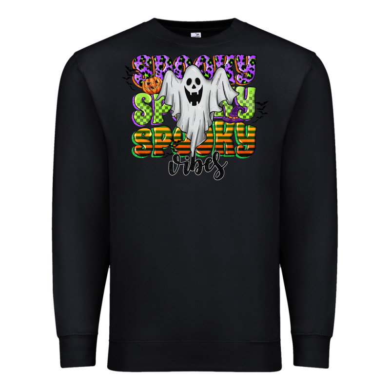 Spooky Spooky Spooky Vibes Premium Sweatshirt by CowGirlArtShop | Teevron