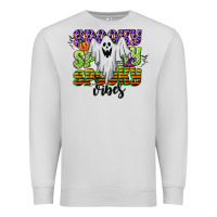 Dove Grey spooky spooky spooky vibes Premium Sweatshirt - CowGirlArtShop