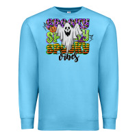 Ocean Blue spooky spooky spooky vibes Premium Sweatshirt - CowGirlArtShop