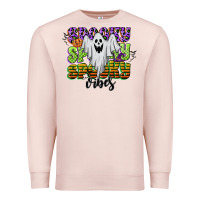 Pale Pink spooky spooky spooky vibes Premium Sweatshirt - CowGirlArtShop