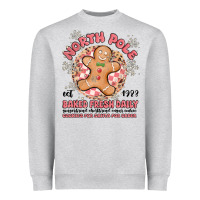 Heather Grey north pole baked fresh daily Heavyweight Sweatshirt - MaliasSmallBusiness