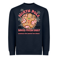 Navy north pole baked fresh daily Heavyweight Sweatshirt - MaliasSmallBusiness