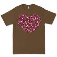 Cacao breast cancer ribbon heart Premium Tee - AdoDesignShop