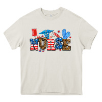 Cream usa nurse Heavy Core Tee - AdoDesignShop