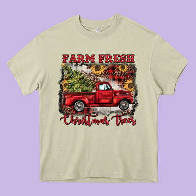Farm Fresh Christmas Trees Heavy Core Tee Designed By Barkaloodesign