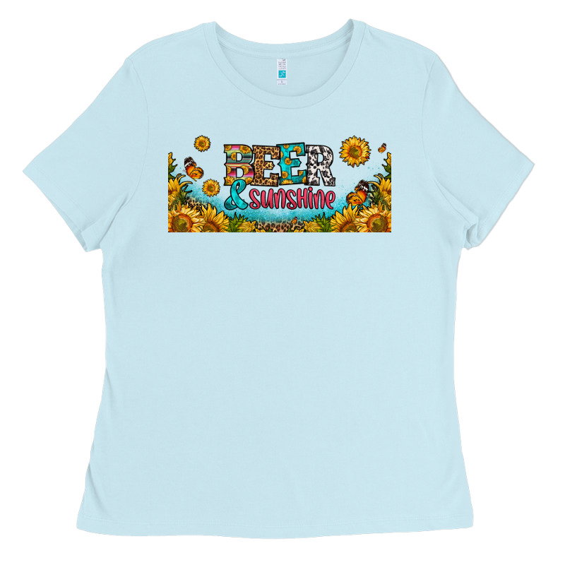 Beer And Sunshine 16oz Libbey Cup Ladies Tee by HRA Design Shop | Teevron
