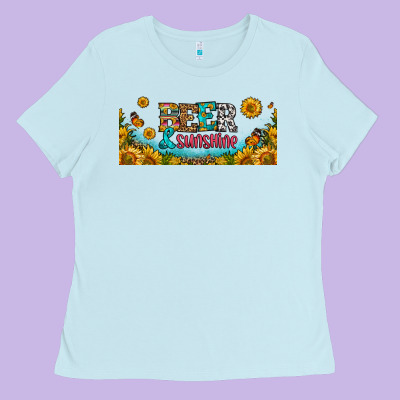 Beer And Sunshine 16oz Libbey Cup Ladies Tee Designed By Hra Design Shop