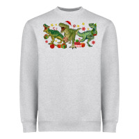 Heather Grey christmas dinosaurs Heavyweight Sweatshirt - MaliasSmallBusiness