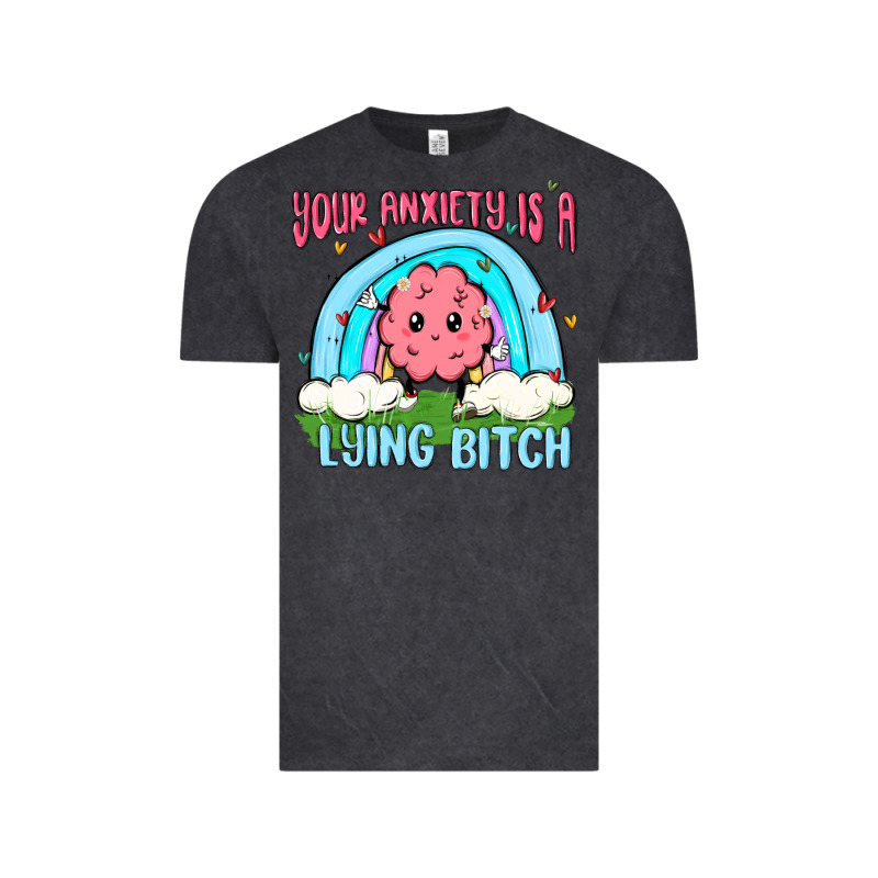 Your Anxiety Is A Lying Bitch Vintage Tee by MaliasSmallBusiness | Teevron