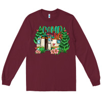 Burgundy camp life Long Sleeve Tee - MaliasSmallBusiness
