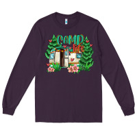 Plum camp life Long Sleeve Tee - MaliasSmallBusiness