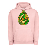 Pigment Salmon st.patrick's teardrop earrings Urban Hoodie - FaDigitalArtStudio
