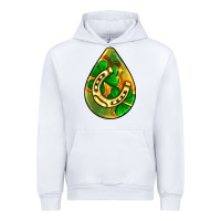 White st.patrick's teardrop earrings Urban Hoodie - FaDigitalArtStudio