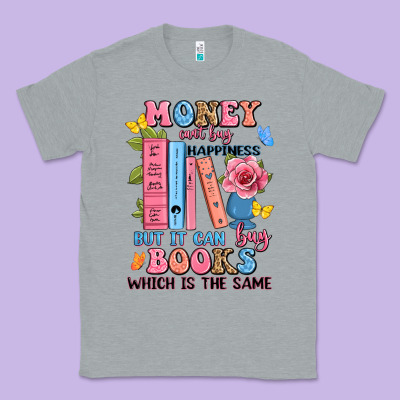 Money Can't Buy Happiness But It Can Buy Books Whi Classic Tee Designed By Jahusdesignshop