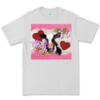 Dove Grey lotus heart cow valentine Premium Tee - AdoDesignShop