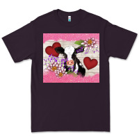 Plum lotus heart cow valentine Premium Tee - AdoDesignShop