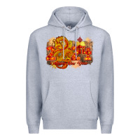 Heather Grey year of the dragon chinese new year 2024 Premium Hoodie - CowGirlArtShop