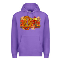 Purple year of the dragon chinese new year 2024 Premium Hoodie - CowGirlArtShop