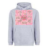Heather Grey i am enough with glitter Heavyweight Hoodie - TumblerDesignByShophia
