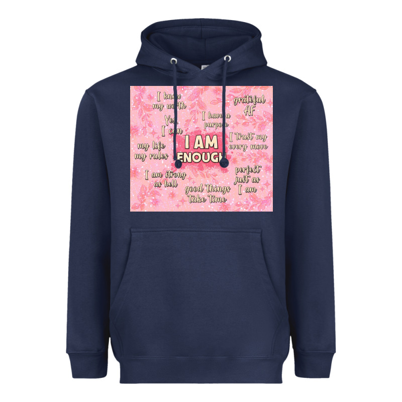 I Am Enough With Glitter Heavyweight Hoodie by TumblerDesignByShophia | Teevron