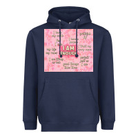 Navy i am enough with glitter Heavyweight Hoodie - TumblerDesignByShophia