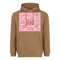 Toasted Coconut i am enough with glitter Heavyweight Hoodie - TumblerDesignByShophia
