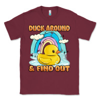 Burgundy duck around and find out Classic Tee - MaliasSmallBusiness