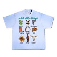 Grape Ice so god made a cowboy Urban Heavy Tee - MaliasSmallBusiness