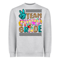 Heather Grey team third grade Heavyweight Sweatshirt - NancyCooperArtShop